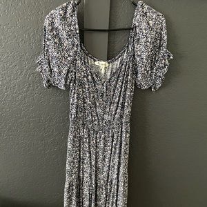 Women's navy floral dress